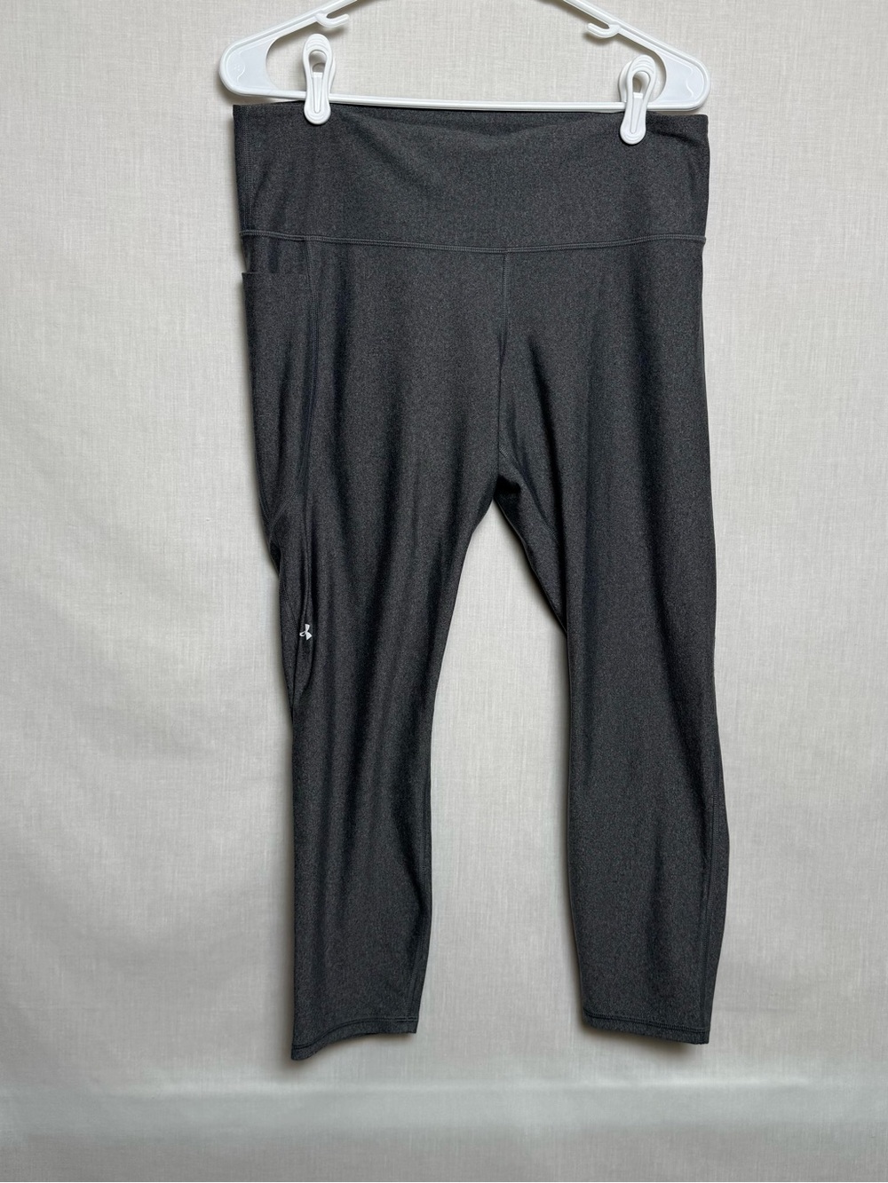 Under Armour HeatGear Compression Leggings Women’s XL Gray Side Pockets